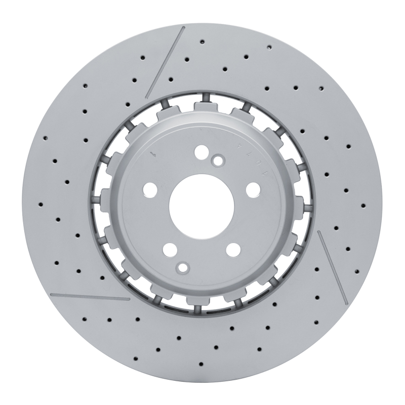 Mercedes-Benz AMG GT 63 S Brake Rotor (1) - Front - R1 Concepts - Drilled & Slotted Carbon Alloy GeoMET - `13-`25